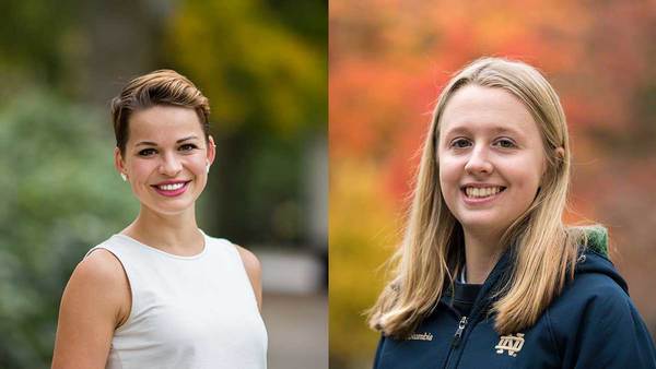 NDIAS Research Assistant, Sofia Carozza, and Senior Katie Gallagher named 2019 Marshall Scholars