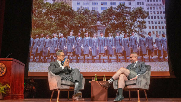 ‘Do something you love and do it well’: NDIAS artist-in-residence Thom Browne speaks to Notre Dame community